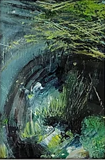 Painting of "The Pool" by Tina Scahill